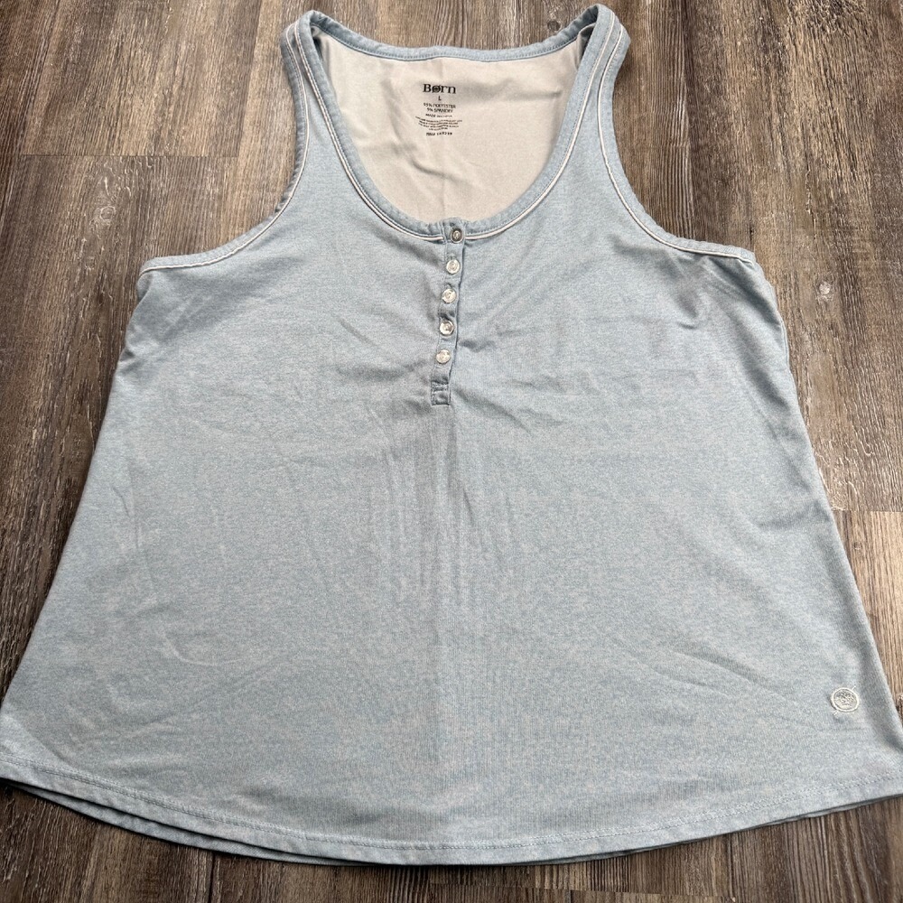 Born Women's Large Athletic Tank Top Blue